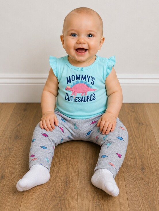 Carter's Other - Gray Dinosaur Print Kids Leggings Outfit